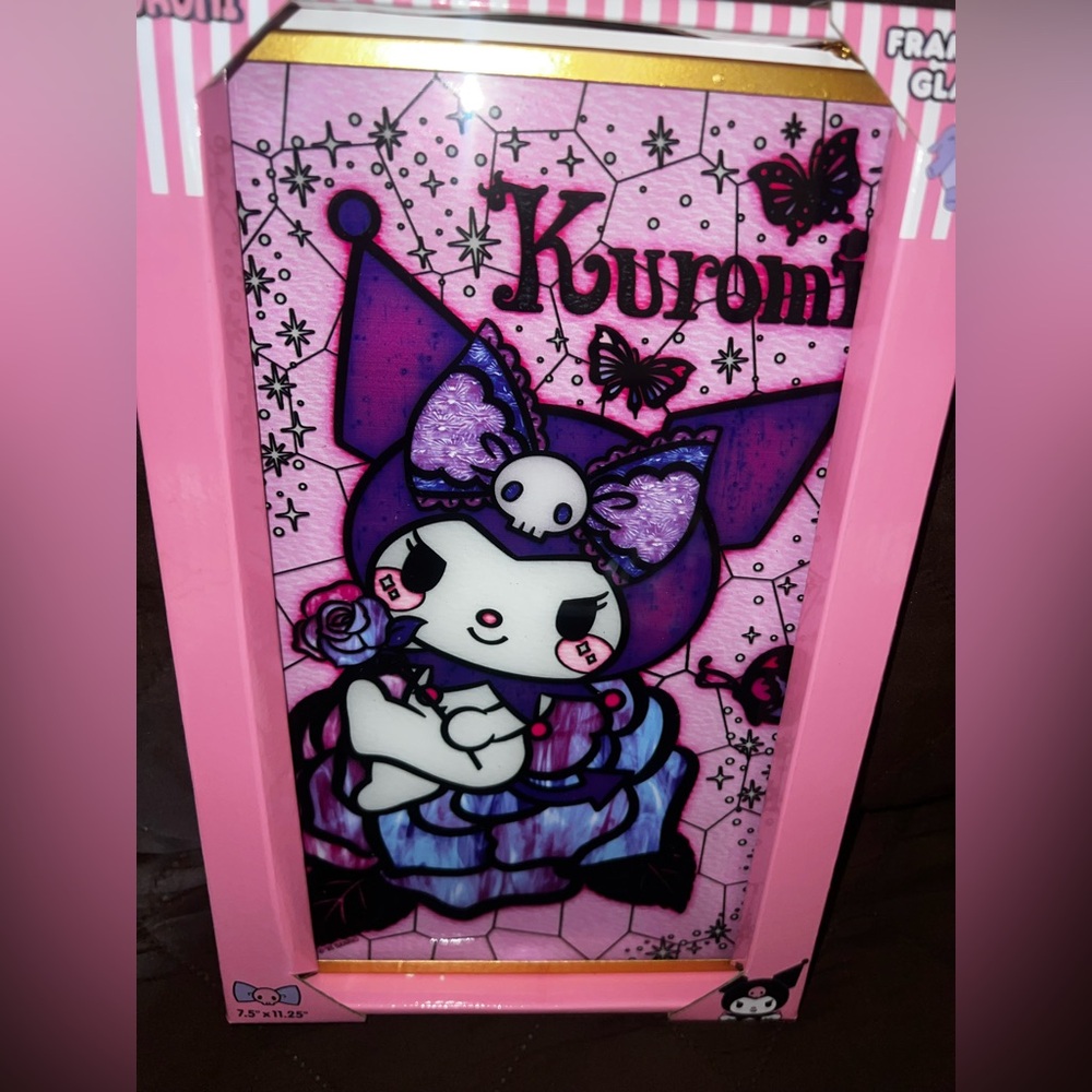 Kuromi Framed Glass Art